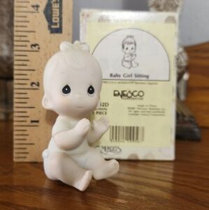 Precious Moments Baby Girl Sitting Figurine